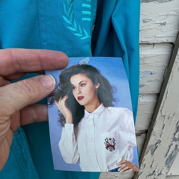 Vintage 80s New Gitano Button Down 1989 80s Long Sleeve Cottage Core Shirt Top - Picture 7 of 8